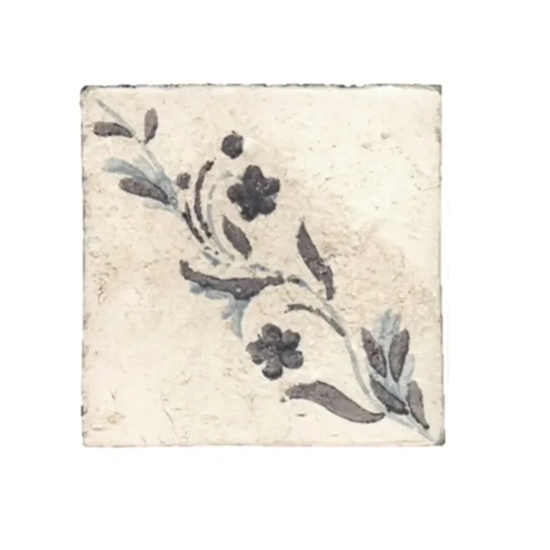 Gereduceerde Prijs Terre d‘Azur Tierra Royal wandtegel met decor 13x13cm wit - per 22 stuks