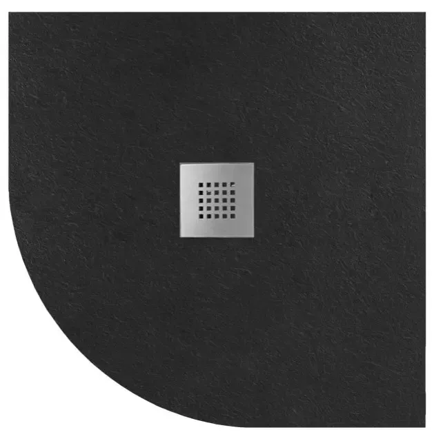 Gelco Mitia kwartronde douchebak stone-look 90x90cm zwart Speciale Aanbieding