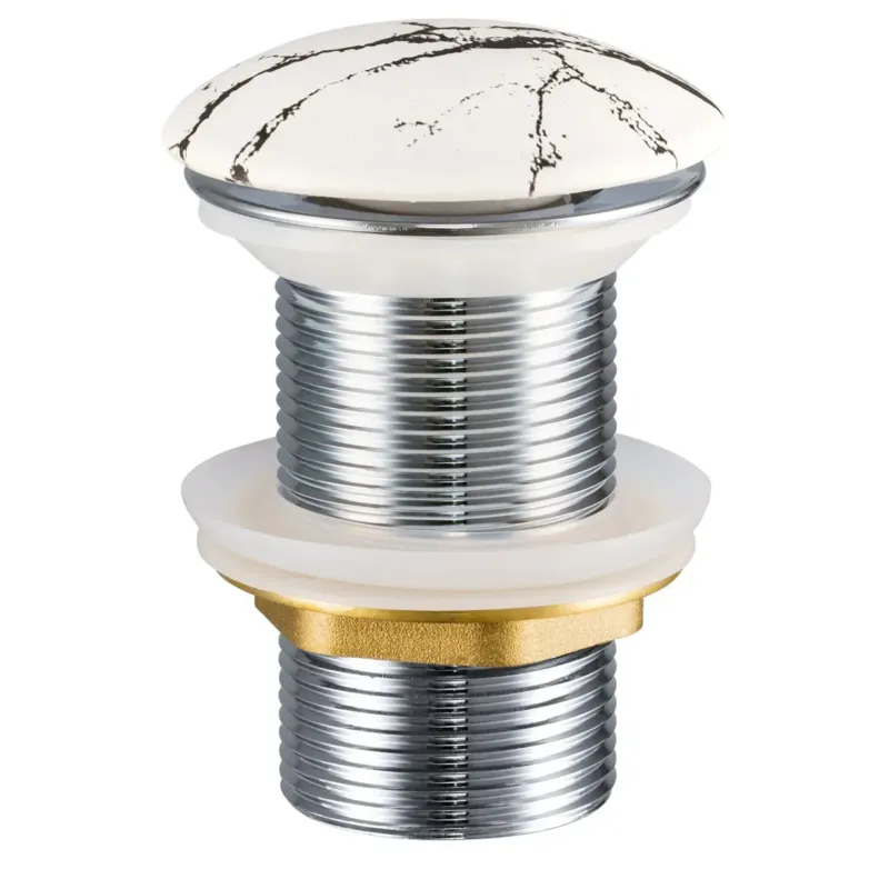 Weekendaanbieding Comad afvoerplug met clicksysteem wit marmer