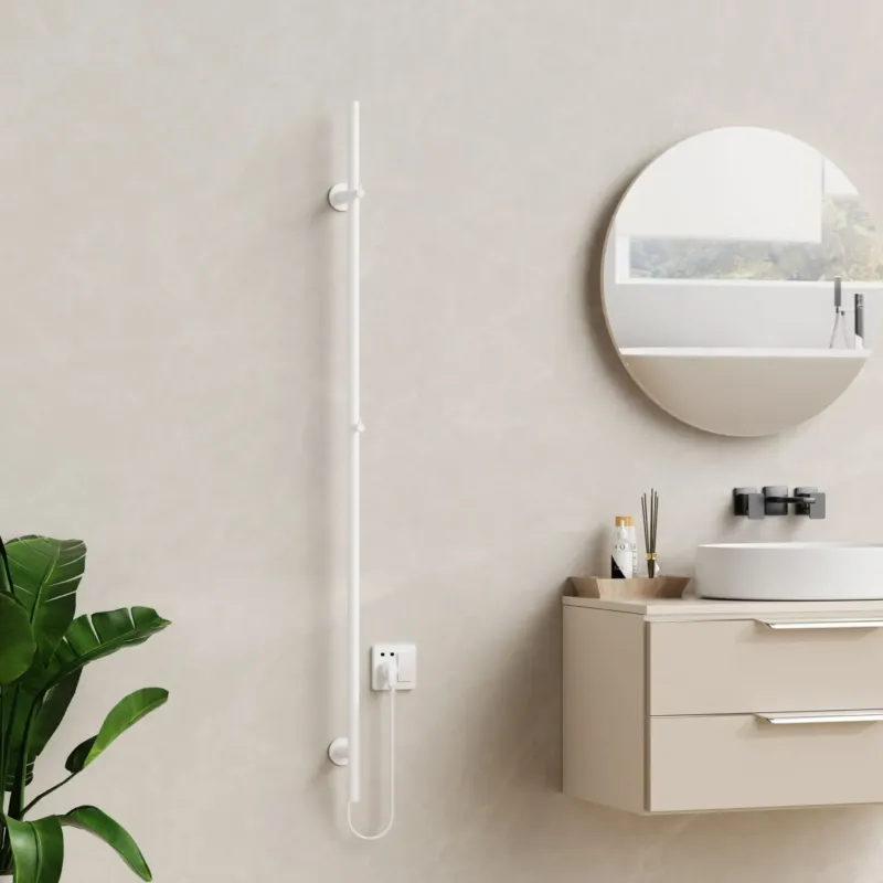 Sanigoods Lilia elektrische staafradiator 150cm wit glans 60W Aanbieding