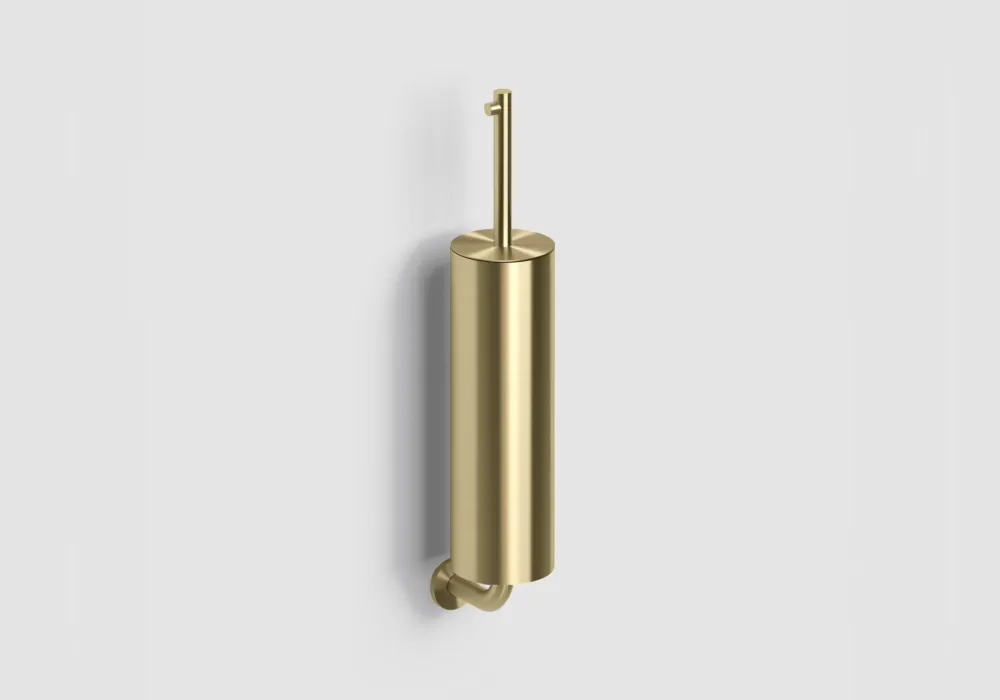 Weekendaanbieding Clou Kaldur toiletborstel met wandhouder goud geborsteld