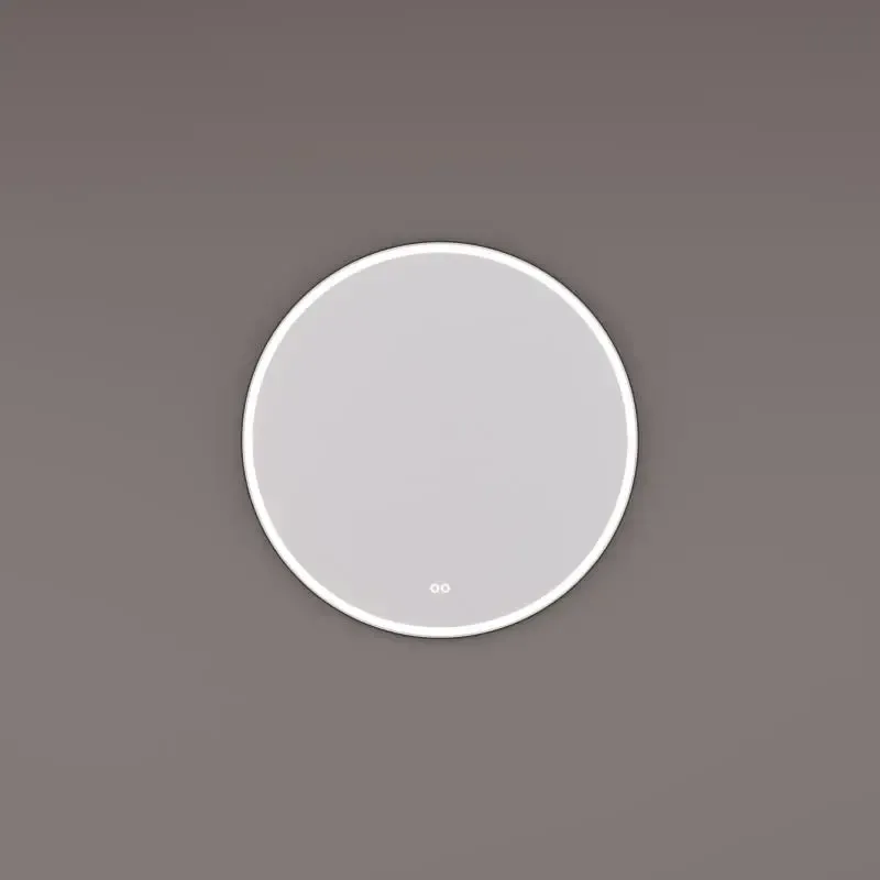 Uitverkoop Hipp Design 13000 ronde spiegel 70cm zwart met LED en spiegelverwarming