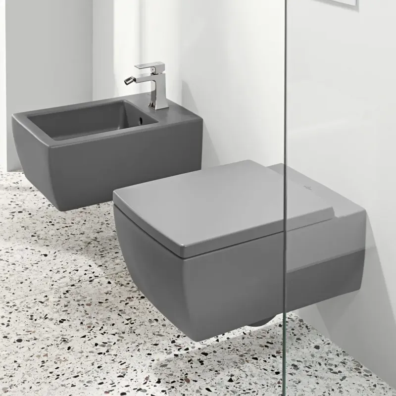 Favoriet Villeroy & Boch Memento 2.0 randloos toilet CeramicPlus antraciet