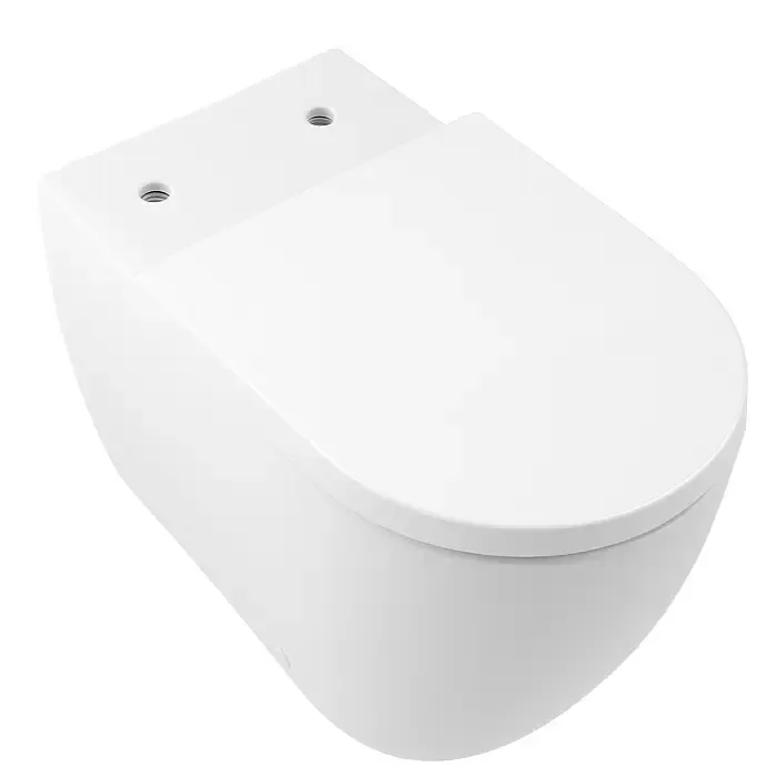 Villeroy & Boch Subway 3.0 randloos duoblok toilet CeramicPlus met TwistFlush wit glans zonder reservoir Hoge Kwaliteit