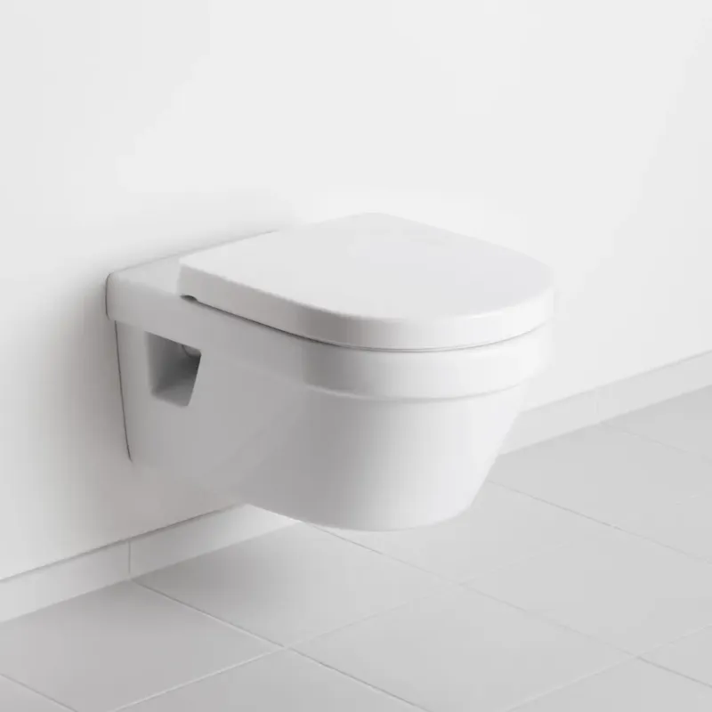 Weekendaanbieding Villeroy & Boch Architectura toilet CeramicPlus ovaal met softclose zitting wit glans