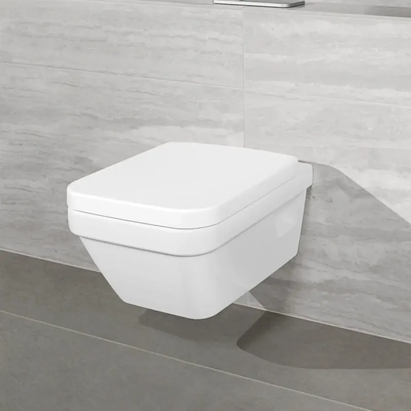 Villeroy & Boch Architectura toilet rechthoekig met softclose zitting wit glans Tijdelijk Beschikbaar