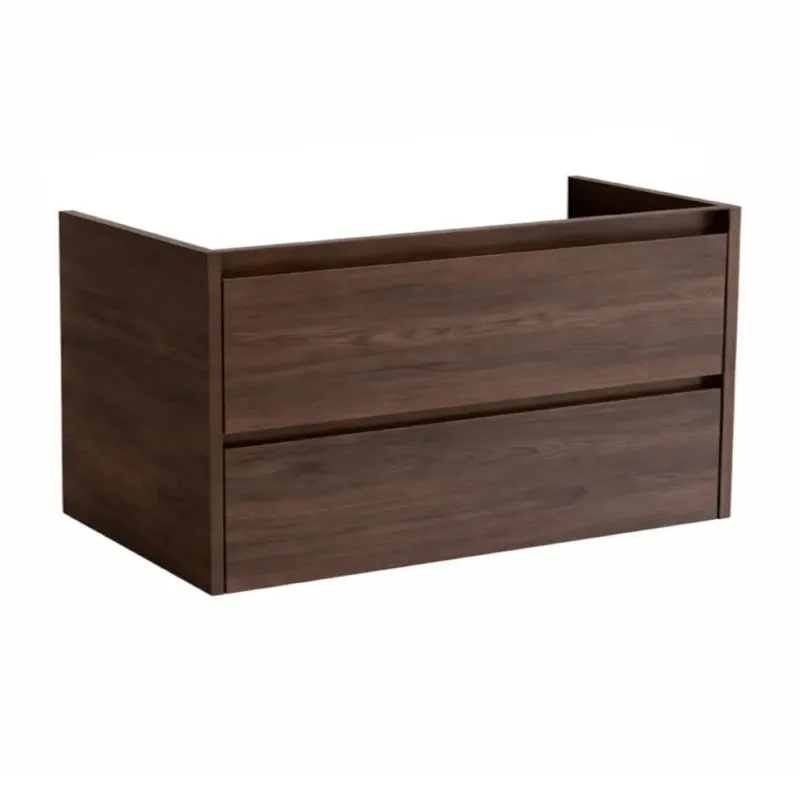 Superprijs Sanicare Avenza onderkast 120cm met 2 sifon uitsparingen nera oak