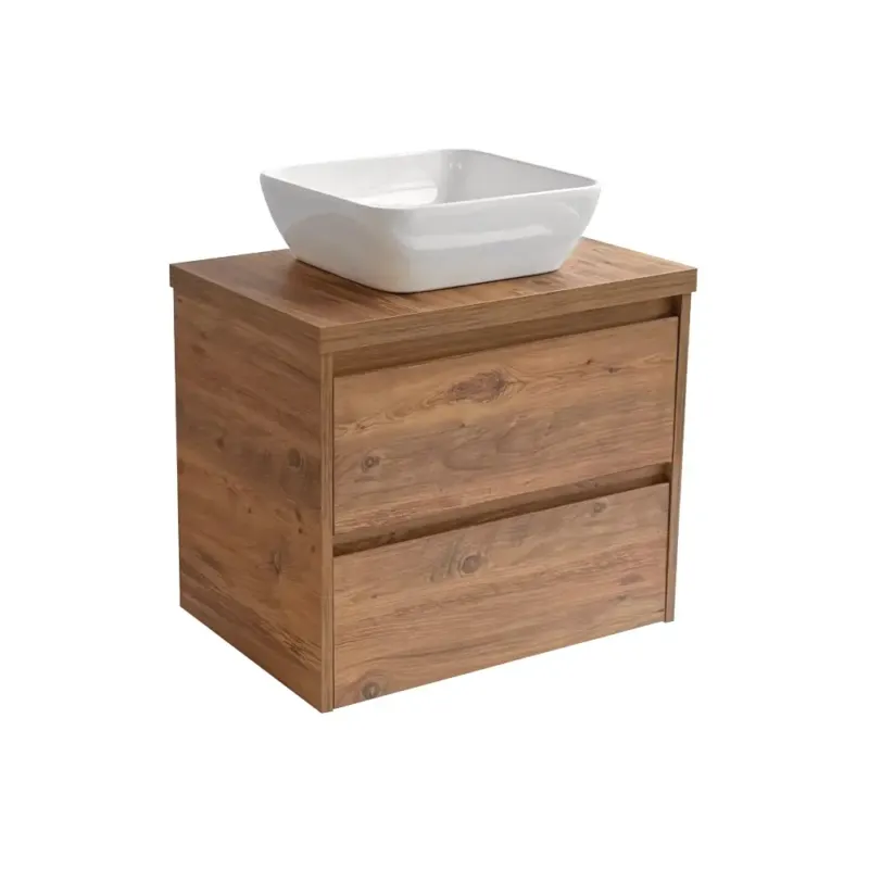 Tijdelijk Beschikbaar Sanicare Avenza badmeubel 65cm arrano oak met witte waskom 40x40cm