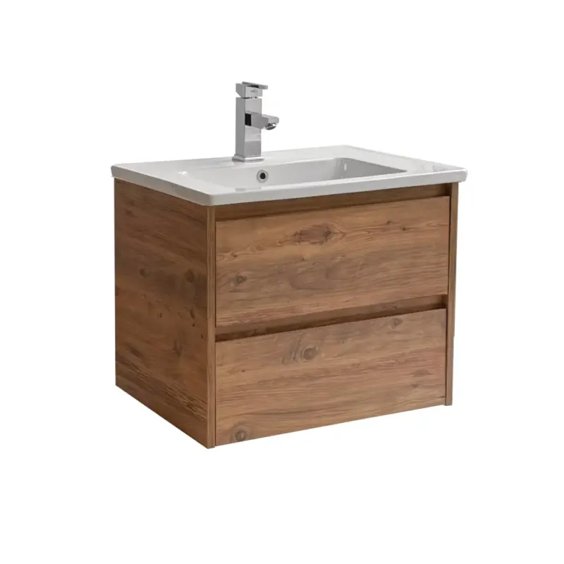 Sanicare Avenza badmeubel 65cm arrano oak met keramische wastafel wit Hete Deal
