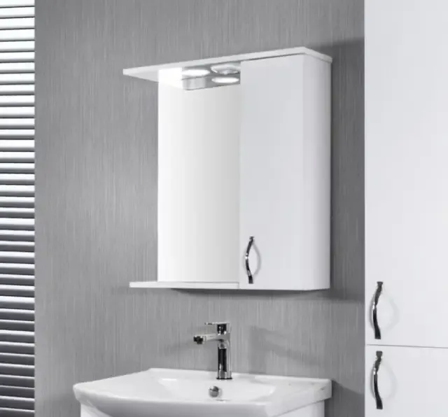 SaniGoods Epoca spiegelkast met verlichting 65cm wit Uitverkoop