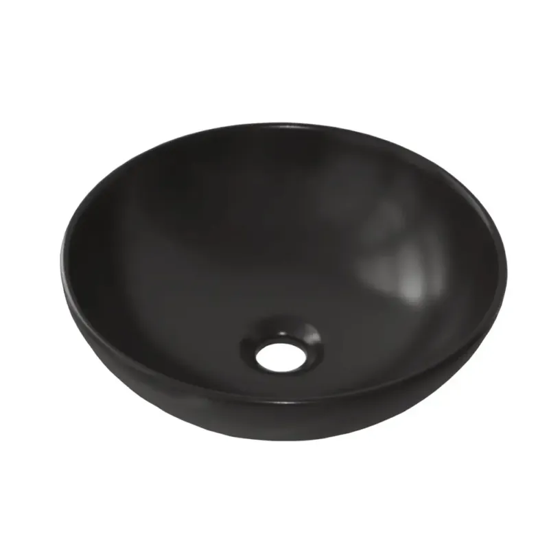 Sanicare Rondo keramische waskom rond 40cm zwart mat Gratis Retour