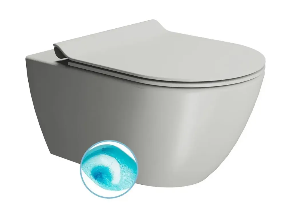 Merkproduct Sapho Pura hangend toilet met swirlflush cement