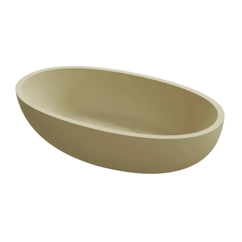 Fabrieksprijs Riho Escala ovale waskom solid surface pebble grey