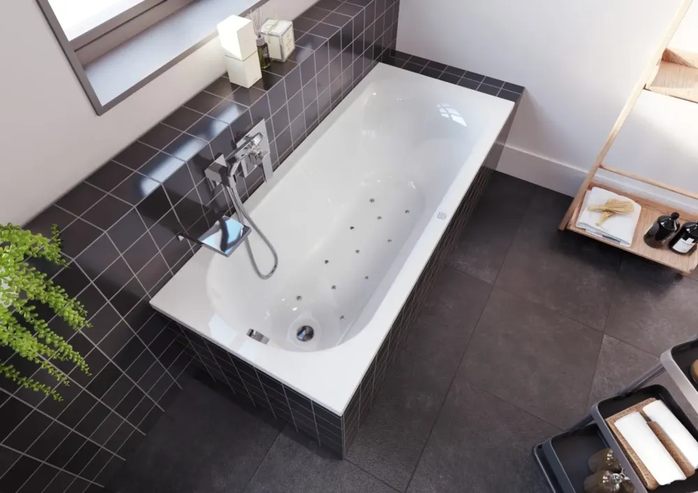 Riho Miami bubbelbad 180x80cm links wit glans met 11 aerojets Bestseller