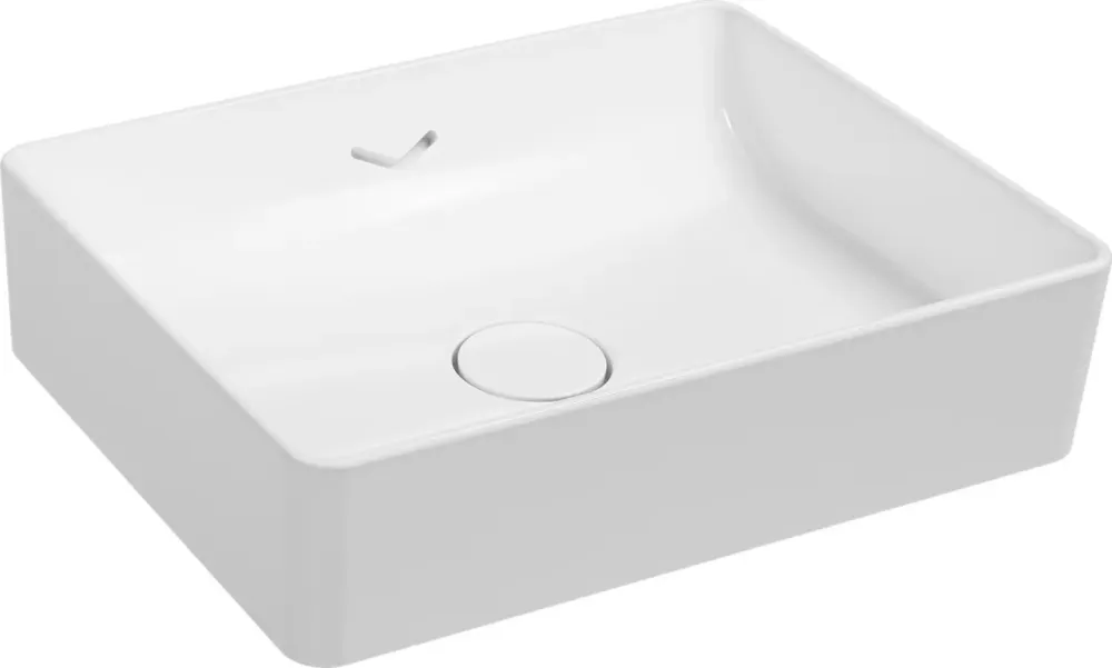 Isvea Vea opbouw wastafel met kraangat 50cm wit glans Merkproduct