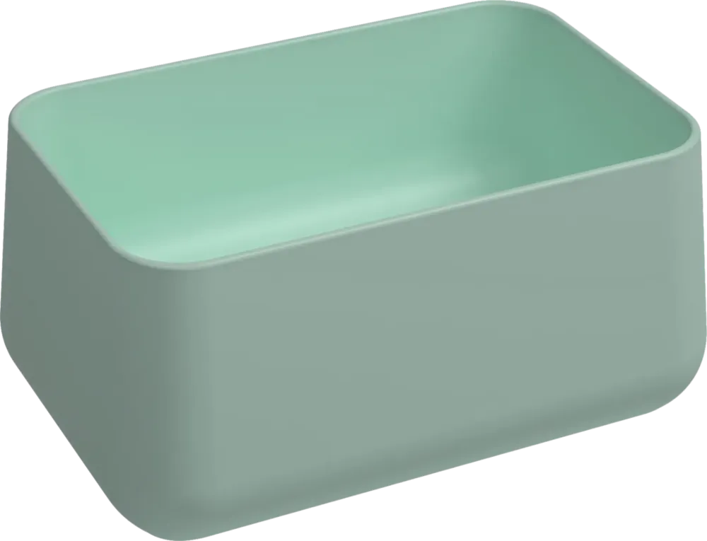 Rechtstreeks Van De Fabrikant Isvea Allegro opbouw waskom 60x40cm mintgroen