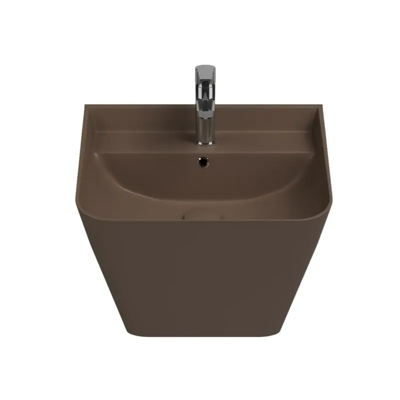 Isvea Sott Aqua hangende wastafel 50cm taupe Direct Beschikbaar