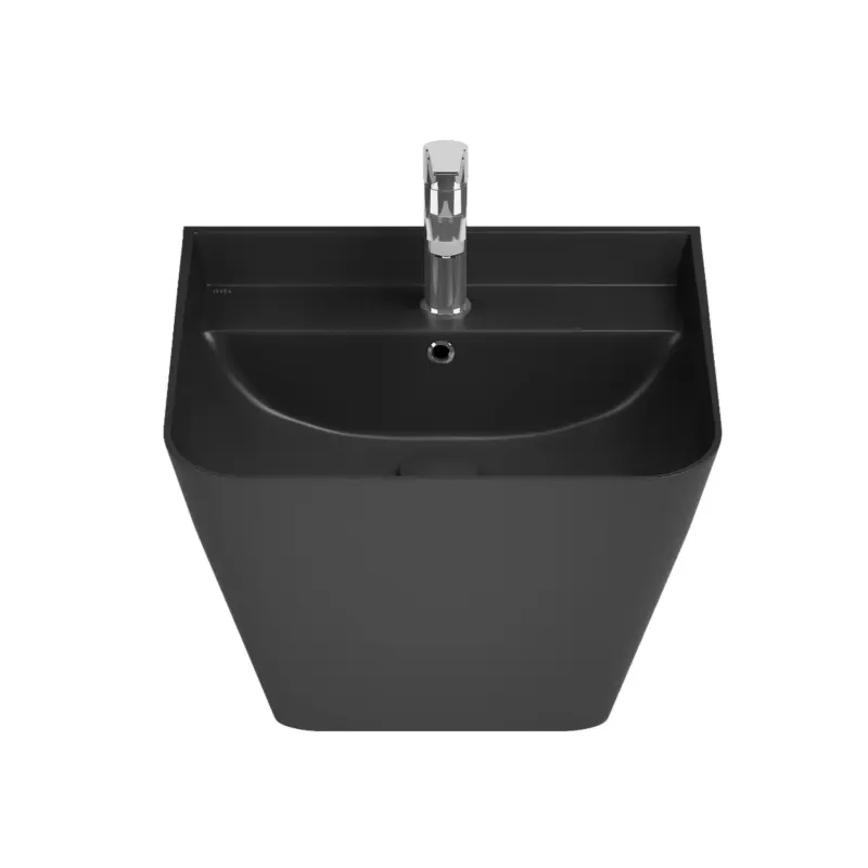Isvea Sott Aqua hangende wastafel 50cm zwart mat Must-Have