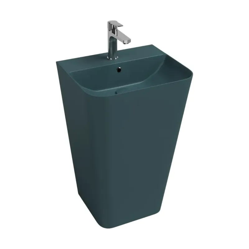 Isvea Sott Aqua staande wastafel 50cm petrol Direct Beschikbaar