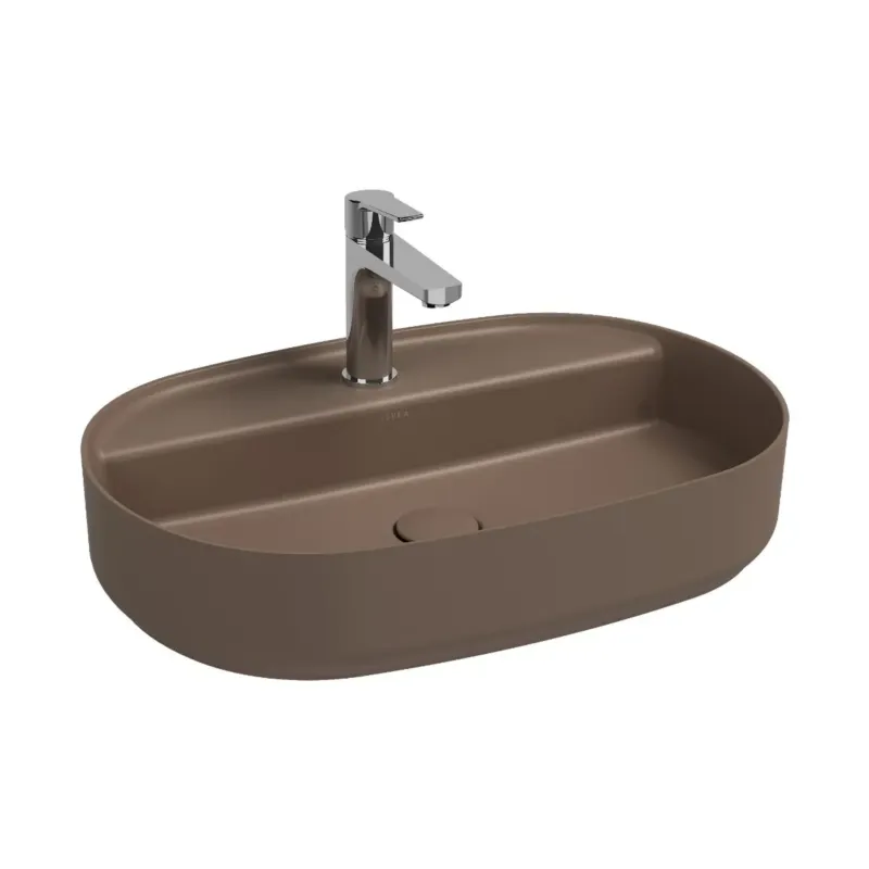 Koop Online Isvea Infinity waskom 60x40cm met kraangat taupe