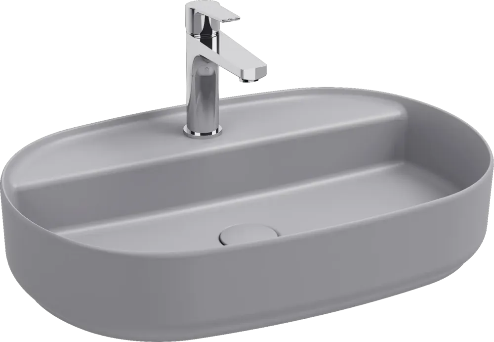 Isvea Infinity waskom 60x40cm met kraangat grijs Veilige Betaling