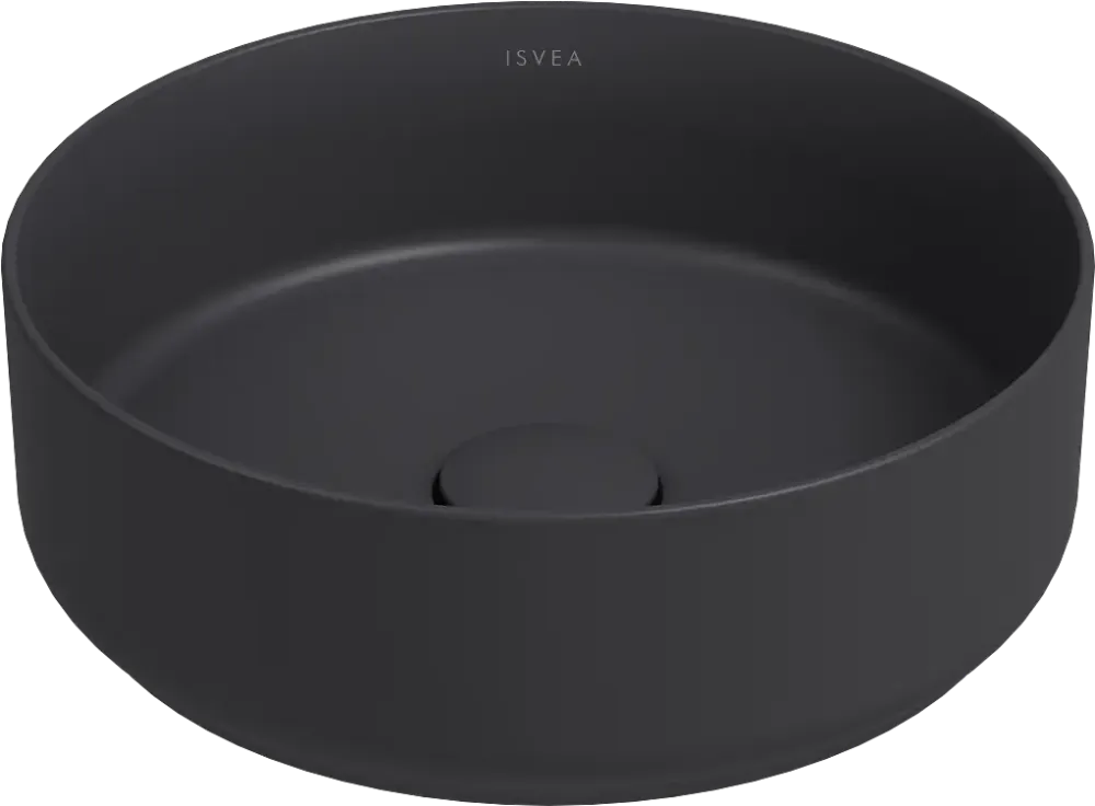 Fabrieksprijs Isvea Infinity waskom rond 36cm antraciet