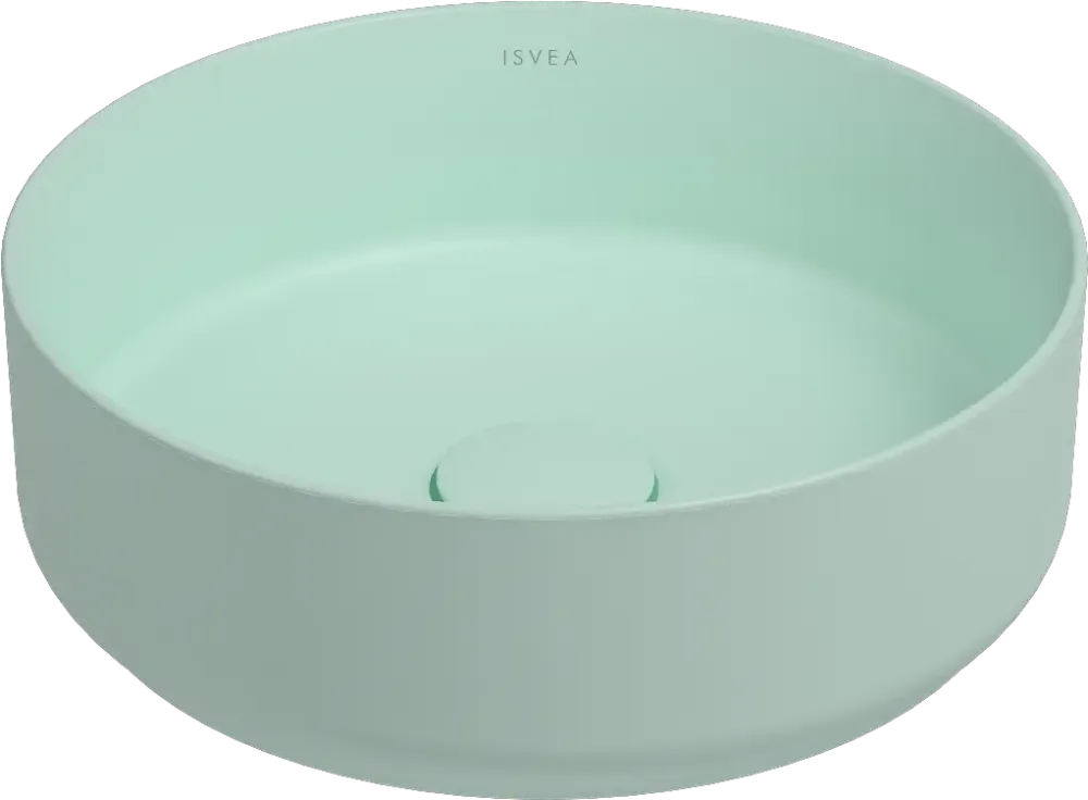 Betaalbaar Isvea Infinity waskom rond 36cm mintgroen