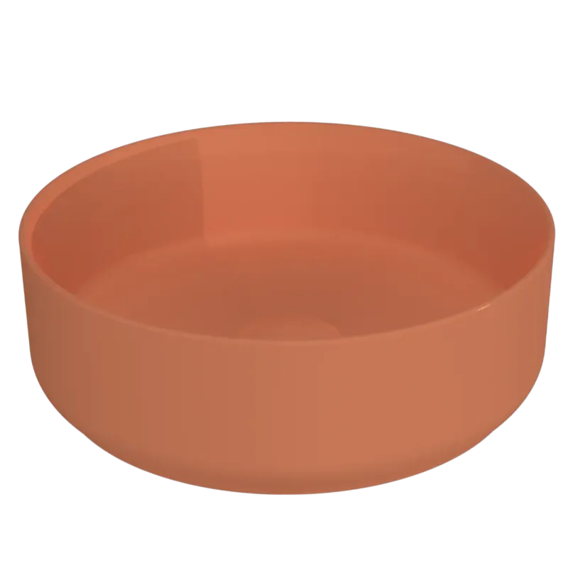 Isvea Infinity waskom rond 36cm terracotta Direct Beschikbaar