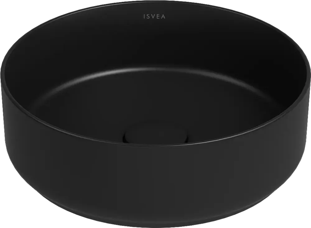 Isvea Infinity waskom rond 36cm zwart mat Snelle Levering