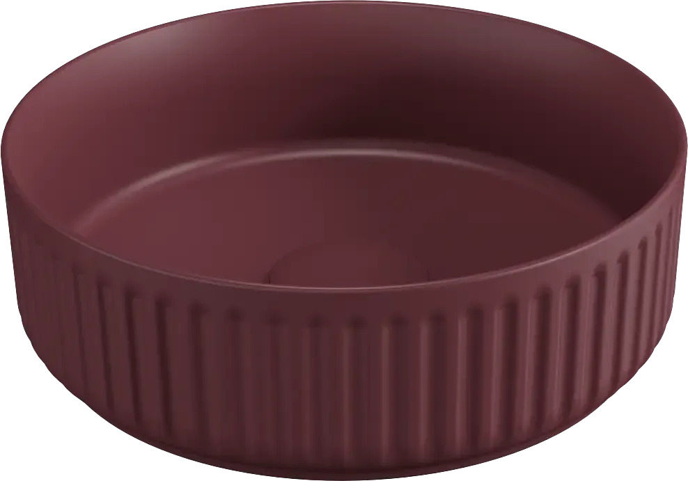 Lage Prijs Isvea Infinity waskom rond met ribbel 36cm rood