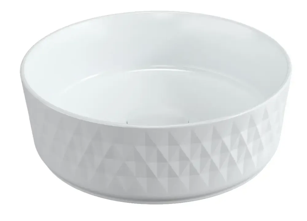 Betrouwbaar Isvea Infinity waskom rond met deco 36cm wit glans