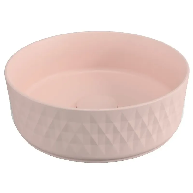 Flitsaanbieding Isvea Infinity waskom rond met deco 36cm roze