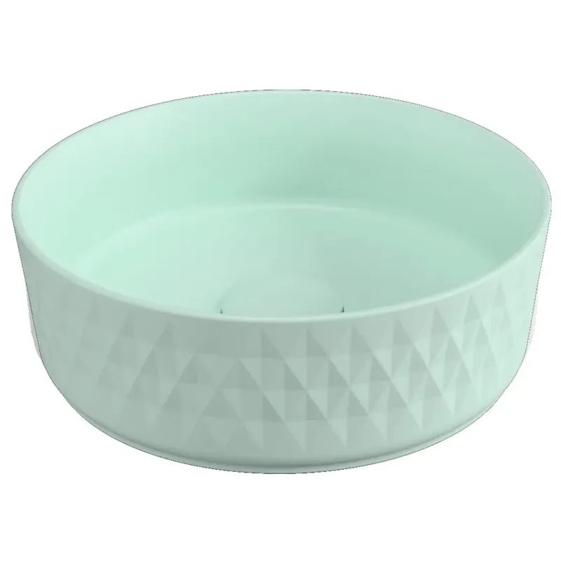 Nu Kopen Isvea Infinity waskom rond met deco 36cm mintgroen