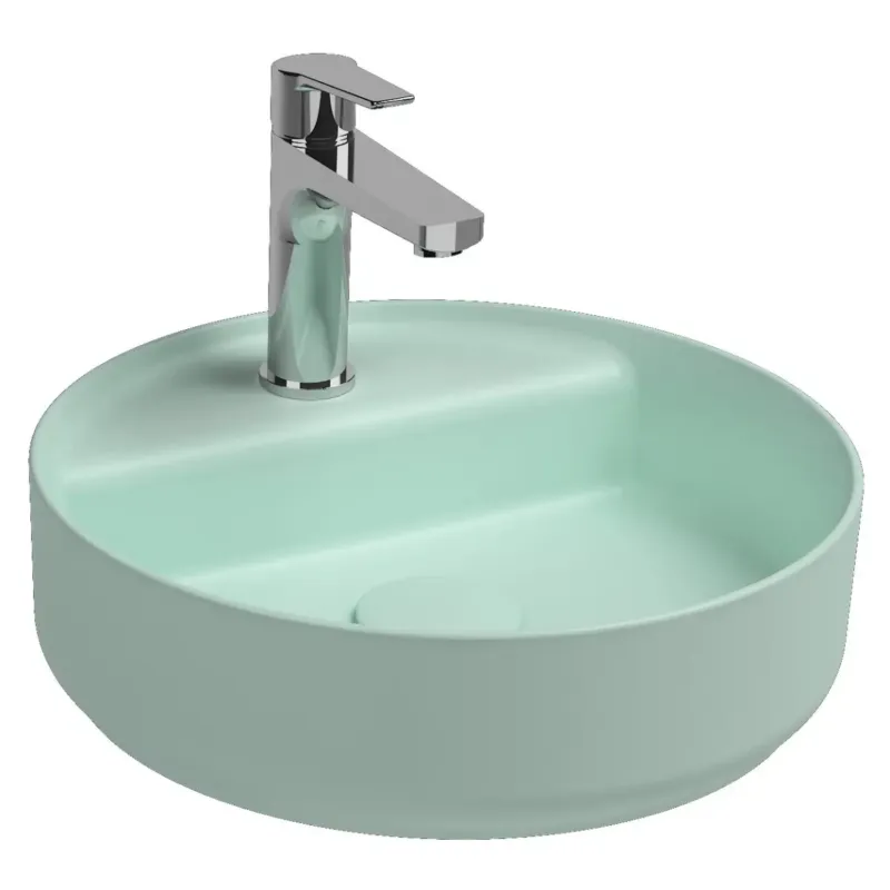 Isvea Infinity waskom rond met kraangat 42cm mintgroen Koop Online