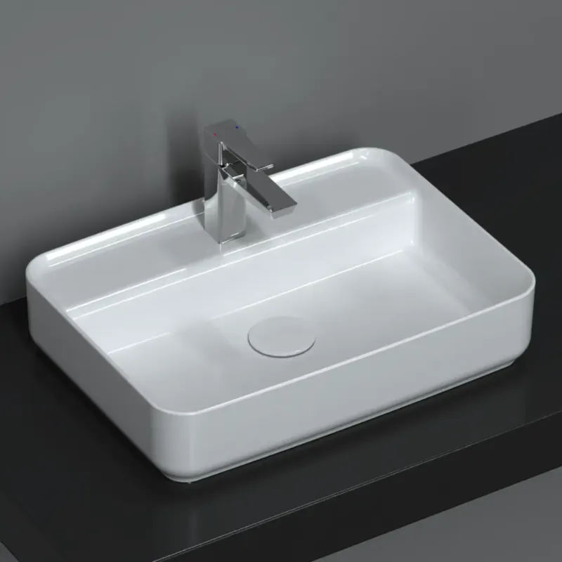 Hete Deal Isvea Infinity waskom met kraangat 55x40cm wit glans