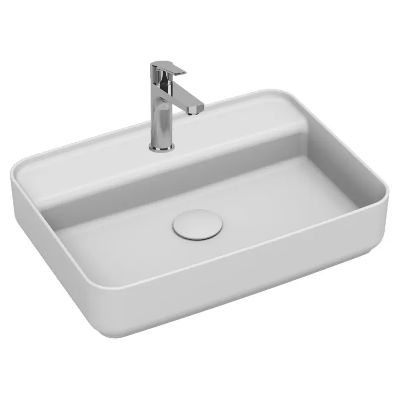 Snelle Levering Isvea Infinity waskom met kraangat 55x40cm wit mat