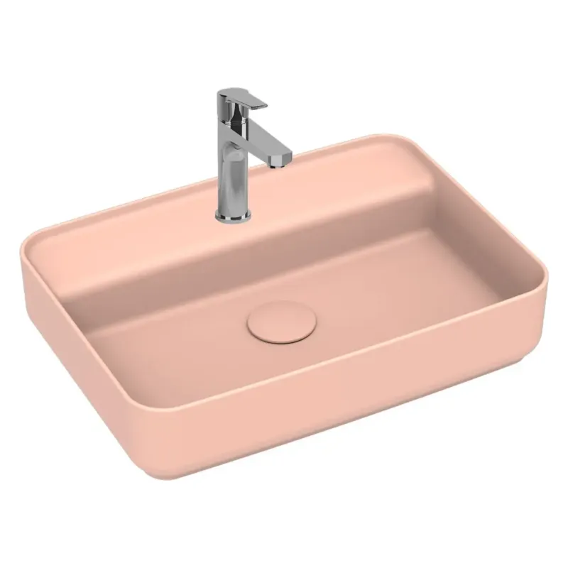 Isvea Infinity waskom met kraangat 55x40cm roze Betaalbaar