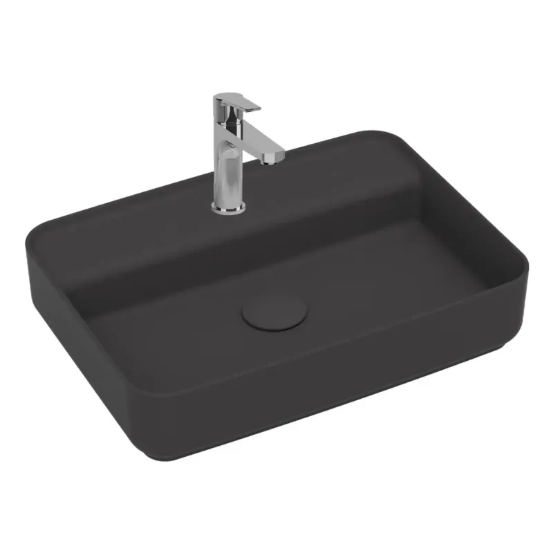 Isvea Infinity waskom met kraangat 55x40cm antraciet Speciale Aanbieding