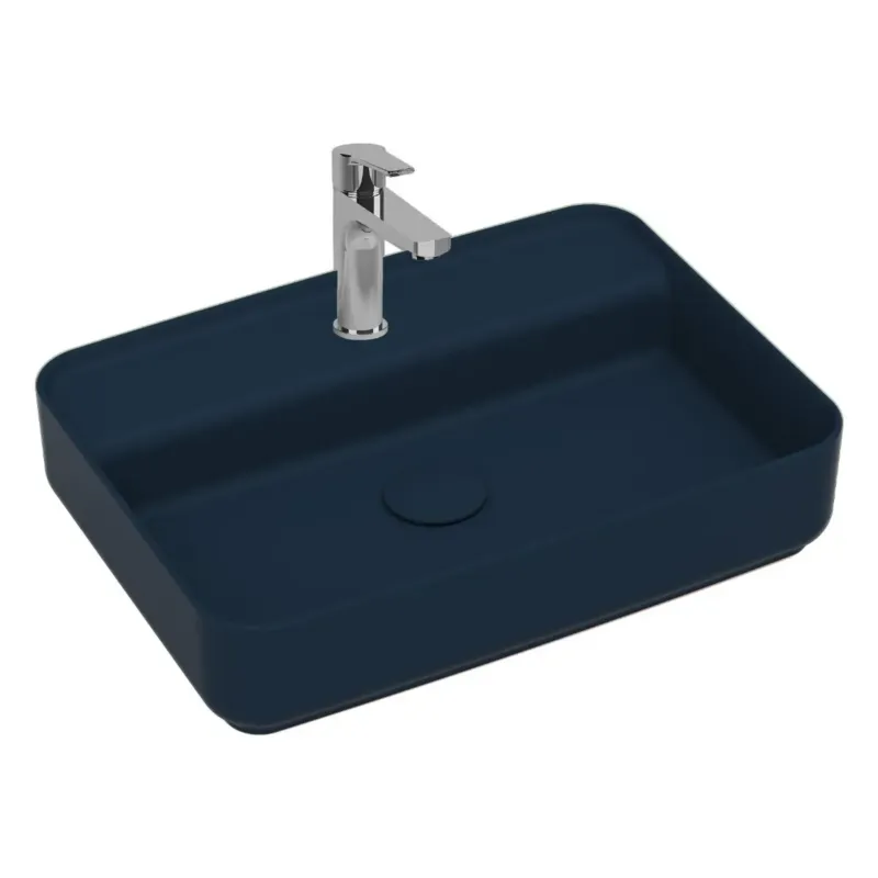 Merkproduct Isvea Infinity waskom met kraangat 55x40cm blauw