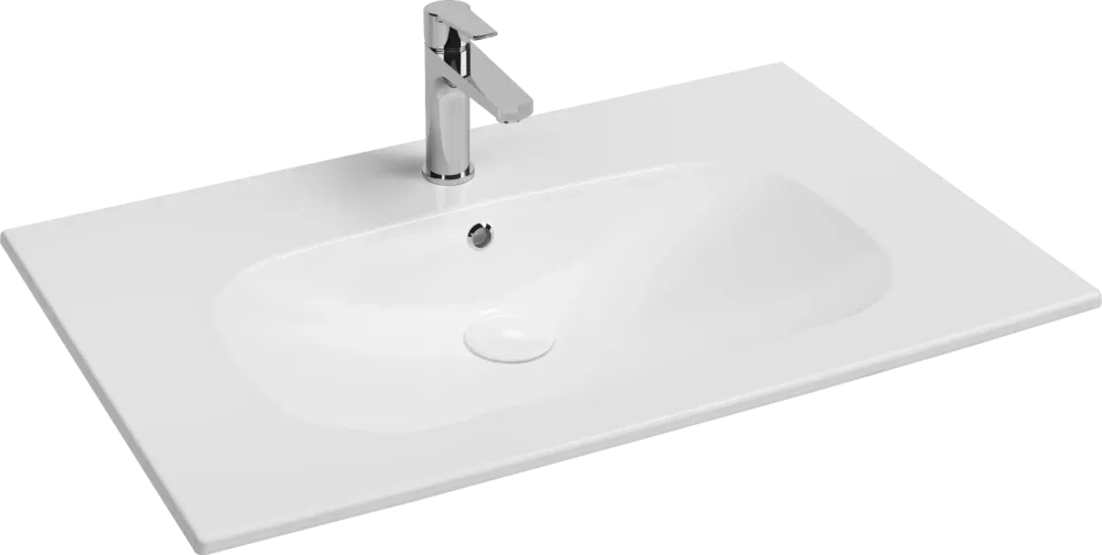 Direct Beschikbaar Isvea Infinity wastafel 80x50cm wit glans