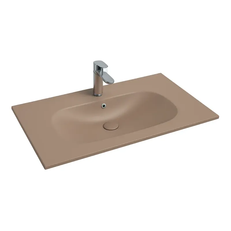 Snelle Levering Isvea Infinity wastafel 80x50cm taupe