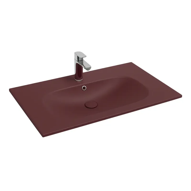 Isvea Infinity wastafel 80x50cm rood Favoriet