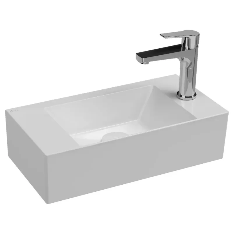 Isvea Sistema Z fontein met kraangat rechts 50x25cm wit glans Bestel Nu