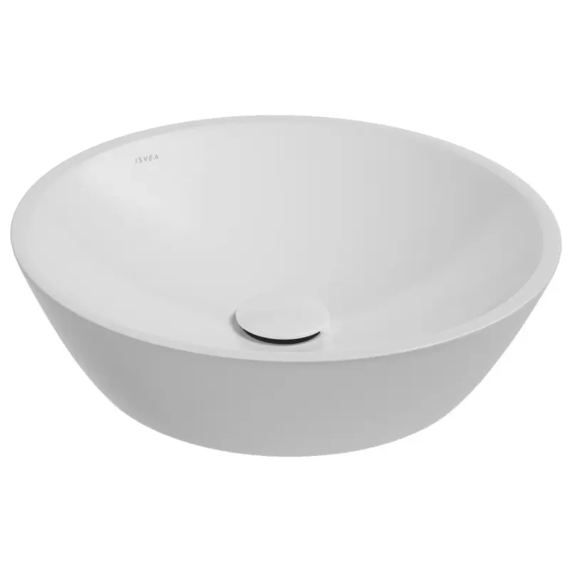 Isvea Sistema Y ronde waskom 45cm wit glans Tijdelijk Beschikbaar