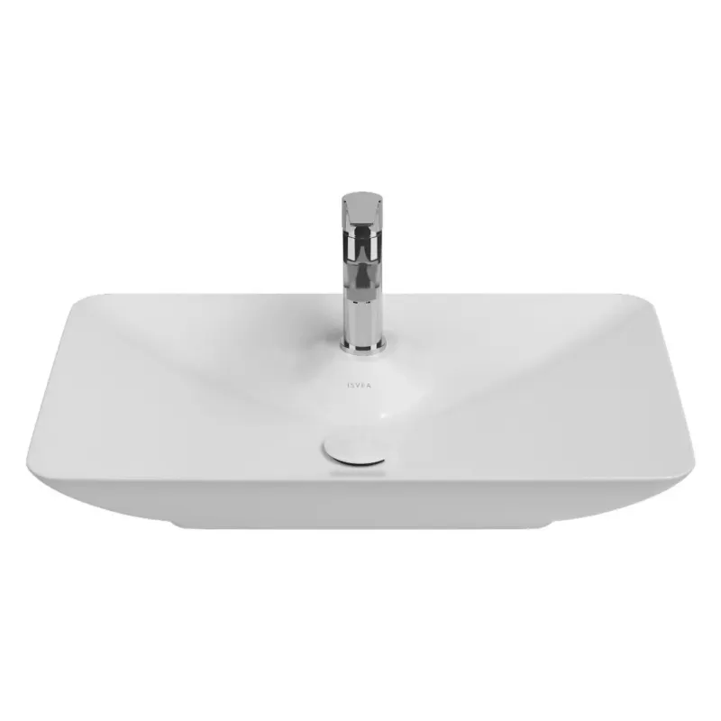 Isvea Sistema Y waskom met kraangat 60cm wit glans Voordeelprijs