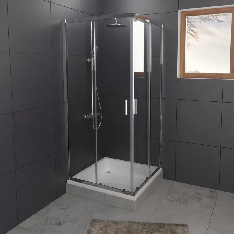 Hete Deal Riho Hamar R207 douchecabine 90x90cm chroom