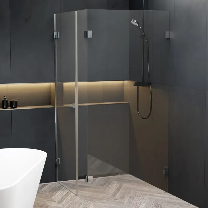 Riho Scandic X204 douchecabine links 120x90cm chroom Uitverkoop