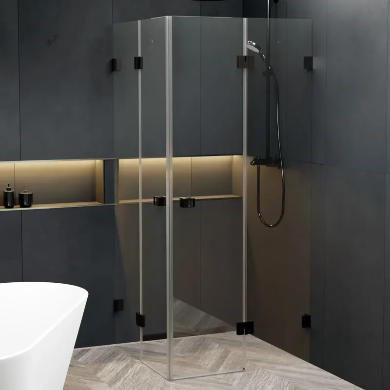 Riho Scandic X207 douchecabine 90x90cm zwart mat Gereduceerde Prijs
