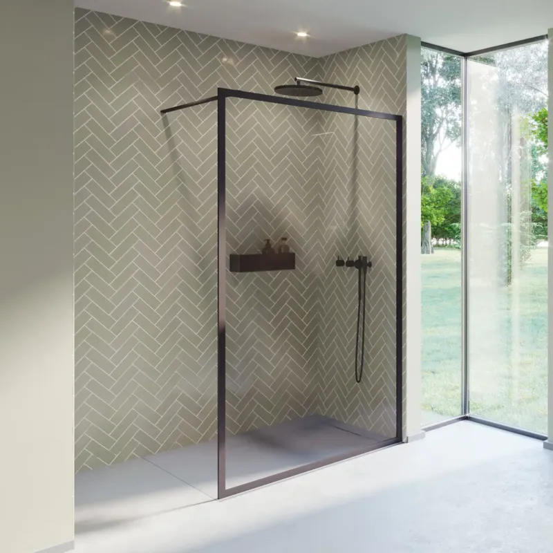 Nieuw Riho Lucid GD400 douchewand 180x200cm matzwart