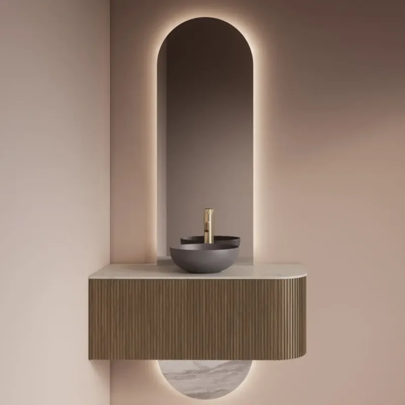 Gratis Retour Gliss Design Selene spiegel tweedelig ovaal 50x145cm met handsensor